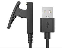 DrPhone Oplader - USB Charger Kabel - Oplaadkabel - Geschikt voor Garmin Forerunner 645 Music/630/235/230/35/30/735XT/Approach G10/S20/ Garmin Lily / Vivomove HR- Zwart