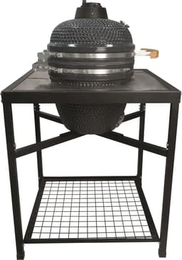 Landmann Kamado BBQ 18 inch Grijs - Tafelmodel - MLS Pizzasteen Ø38 cm - Keramische Houtskoolbarbecue - BBQ Egg - Thermometer - 4-6 Personen — thumbnail 2
