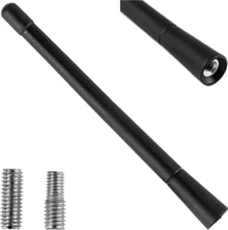 AMIO FM/AM Auto Antenne Mini Universeel Zwart 18 cm met 5/6mm Adapter – Geschikt voor Volkswagen, Audi en Skoda — thumbnail 1