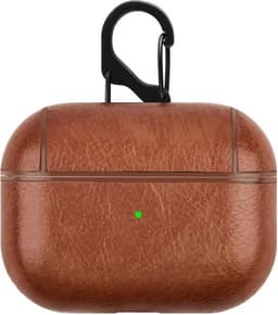 KELERINO. Leren hoesje geschikt voor Apple Airpods Pro 2 - Licht Bruin — thumbnail 1