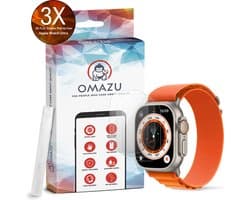 Apple Watch ULTRA OMAZU 3D Flex TPU Screenprotector, 3 Pack (100% Transparant en Edge to Edge protector)