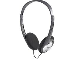 Panasonic RP-HT030 On Ear koptelefoon Kabel Zwart, Zilver Lichtgewicht