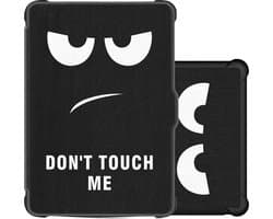 Hoes Geschikt voor Kobo Clara HD Hoesje Bookcase Cover Book Case Hoes Sleepcover - Don't Touch Me