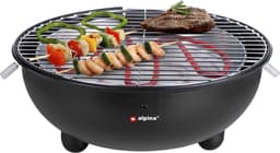 alpina Elektrische BBQ 1250W - Tafel Barbecue zonder Rook - Barbecuegrill met Grillrooster Ø30cm - Geschikt voor Binnen Gebruik - Zwart — thumbnail 1