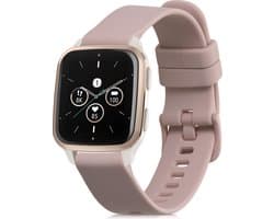 kwmobile horlogebandje geschikt voor Garmin Venu Sq 2 Music / Sq 2 / Vivoactive 6 / Vivoactive 5 polsband - Smartwatch bandje van TPU - Activity tracker horloge band in oudroze