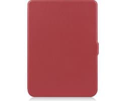 Hoesje Geschikt voor Kobo Nia Hoes Book Case - eReader Hoes Geschikt voor Kobo Nia Hoesje Book Cover - Donkerrood