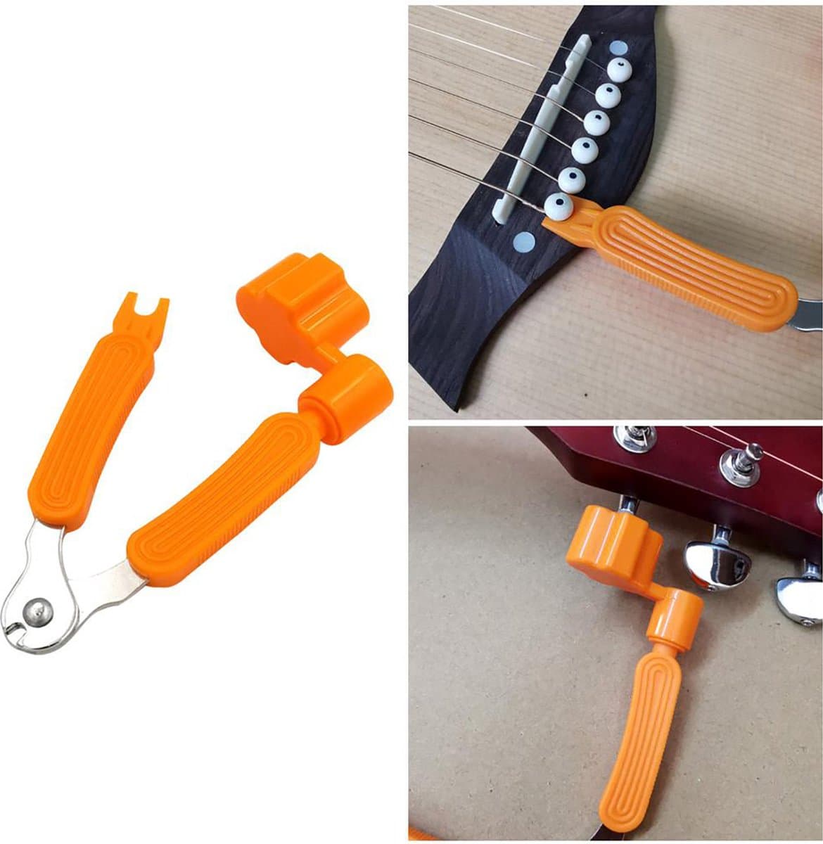 Gitaar Tool - Gitaar gereedschap - 3-in-1 - Gitaarsnaar tang - Gitaartang - Snaren knippen - Gitaar stemmer - Gitaar onderhouden - Muziekinstrument - Guitar String Winder - String Cutter - — afbeelding 1