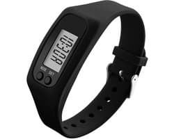 Triple J® Stappenteller - Activity Tracker - Stappenteller Armband - Zwart