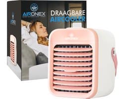 Aironex Draagbare Aircooler Roze – Draadloze Luchtkoeler met water tank – Luchtbevochtiger functie - Luchtkoeler geen airco –Tafelventilator - Ventilator Staand - Verhoog je productiviteit en nachtrust