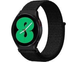 By Qubix - Geschikt voor Garmin bandje - Geschikt voor Garmin Venu 2 / Garmin Venu 3 - Sport Loop nylon bandje - Zwart - Smartwatch bandje 22mm