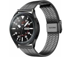 By Qubix - Geschikt voor Garmin bandje - Geschikt voor Garmin Venu / Sq / Sq2 / 2 plus - Stalen bandje - Zwart - Smartwatch bandje 20mm