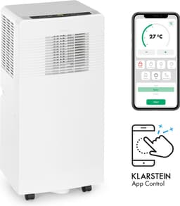 Klarstein mobiele airconditioner met luchtafvoerslang, 4-in-1 airconditioner met ventilator, luchtontvochtiger & nachtmodus, kleine & draagbare airconditioner voor thuis & op kantoor, app-bediening, 7000 BTU - voor 23 m² - Afstandsbediening 3-in-1 — thumbnail 22