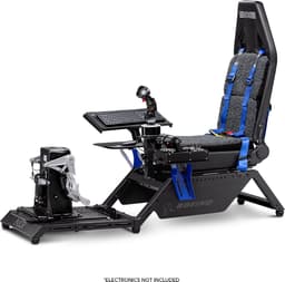 Next Level Racing - Boeing Flight Simulator Commercial Cockpit - Faux Wol - 150 kg - Zwart/Blauw — thumbnail 4