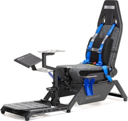 Next Level Racing - Boeing Flight Simulator Commercial Cockpit - Faux Wol - 150 kg - Zwart/Blauw — thumbnail 5