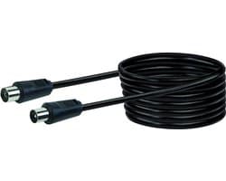 Kabel TV Coax 2 Meter - Ziggo - Telenet - Caiway - Gecertificeerde Coax Kabel - Man naar Vrouw Coaxiale Televisie Kabel