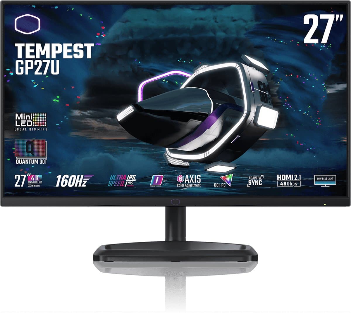 Cooler Master TEMPEST GP27U - 4K IPS 160Hz Gaming Monitor - 27 Inch — afbeelding 1