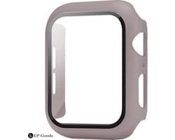 EP Goods - Full Cover/Hoesje - Screen Protector - Geschikt voor Apple Watch Series 7, 8 en 9 41mm - Hardcase - Protection - Bruin