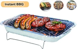 Wegwerp BBQ 24 stuks – Kant-en-klare Barbecue met 600g Houtskool – Instant Barbecue voor camping, Picknick en strand — thumbnail 2