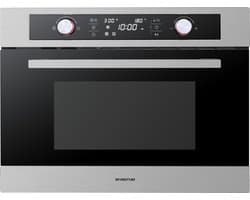 Inventum IMC6044RK - Inbouw combi-oven - Hetelucht - Magnetron - Grill - 44 liter - 45 cm hoog - Tot 230 graden - RVS/Zwart — afbeelding 1
