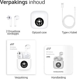 JAP Sounds AP80 - Draadloze oordopjes met oplaadcase - 24/u Luistertijd - Bluetooth - Earbuds wireless - Sport oortjes - Geschikt voor apple, iphone, android, samsung etc. — thumbnail 5