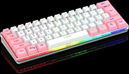 Redragon© Mechanisch Toetsenbord - RGB Toetsenbord - Gaming Toetsenbord - Mechanical Keyboard - Toetsenbord voor Gaming PC - Roze/Wit — thumbnail 1