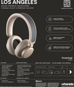 Urbanista Los Angeles op zonne-energie - Active Noise Cancelling - Solar - Draadloze On-Ear Koptelefoon -non-stop audio -  Goud — thumbnail 17
