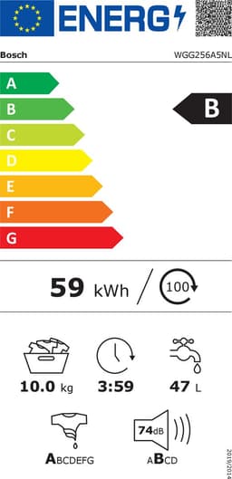 Bosch WGG256A5NL - Serie 6 - Wasmachine - Energielabel B — thumbnail 3