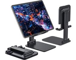 Telefoon Tablet Houder - Bureau accessoires - Opvouwbaar en verstelbaar - 200g- iPhone, iPad, Kindle, Tablet - Marineblauw