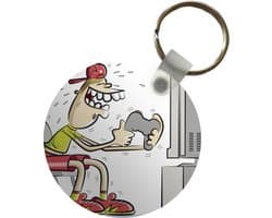Sleutelhanger - Gamer - Televisie - Console - Plastic - Rond - Uitdeelcadeautjes
