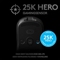 Logitech G PRO - Draadloze Gaming & eSports Muis - 25K DPI HERO sensor - Zwart — thumbnail 3