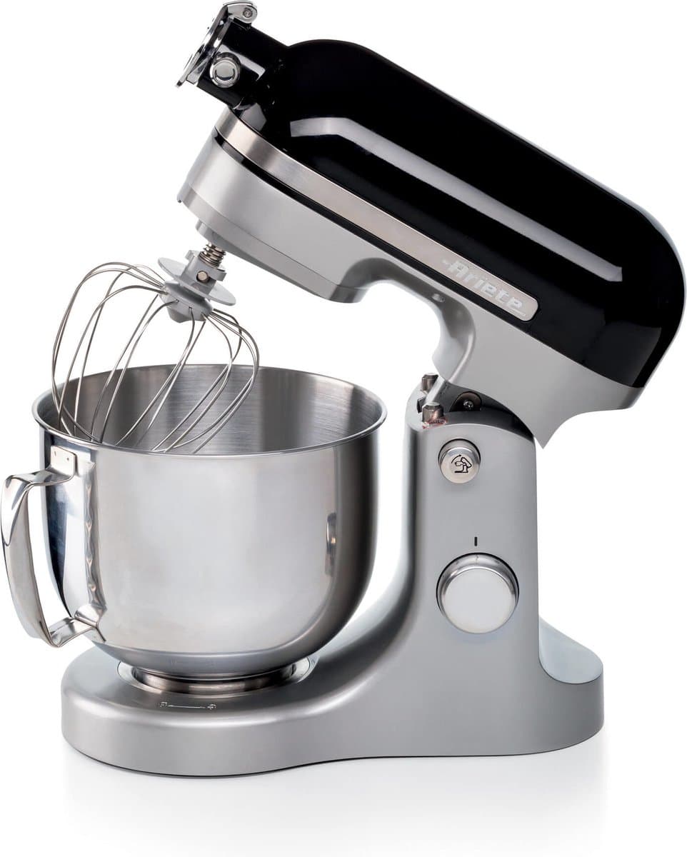 Ariete 1589/02 Moderna Keukenmixer - 1600 Watt - RVS - 11 snelheden - 5.5 liter - incl 3 accessoires - zwart — afbeelding 1