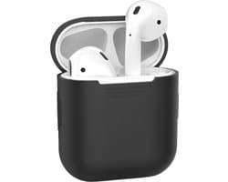 AirPods Hoesje voor Apple AirPods 1 & 2 – Zwart - Siliconen Beschermende Case