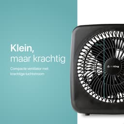 AirKing - Tafelventilator - Zwart - Ventilator met 2 snelheidsstanden 35 dB - Bureau ventilator 18 cm diameter — thumbnail 2