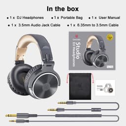 OneOdio - Pro 10 Grijs/Goud - Bedrade hoofdtelefoon - Over ear — thumbnail 7