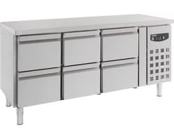 Combisteel Koelwerkbank - 417L - 6 Laden - +2°C/+8°C - Geforceerd - 1795x700x850mm