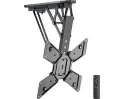 Elektrische Universele Televisie Plafondbeugel 23-55 Inch - TV Beeldscherm Plafondhouder Plafondsteun - Plafond Ophang Beugel Steun Houder - Ceiling Mount Ophangsysteem - Met Kabel Management - Inclusief Bevestigingsmateriaal - Kantelbaar