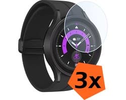 Screenprotector - Geschikt voor Samsung Watch 5 Pro 45 mm Screenprotector Bescherm Glas - Screen Protector Geschikt voor Samsung Galaxy Watch 5 Pro (45 mm) Screenprotector Tempered Glass - 3 PACK