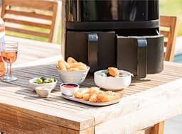 FRITEL Snacktastic 8180 DUO - Airfryer / Heteluchtfriteuse - 2x 4,5 L - Zwart + Display - 1700W — thumbnail 2