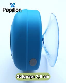 Papillon Bluetooth Speaker - USB oplaadbaar - Met grote Zuignap - Blauw — thumbnail 2