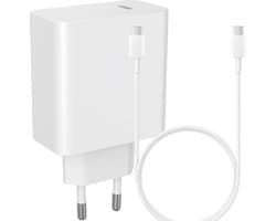 USB-C Adapter 45W + USB-C naar USB-C Oplader Kabel 1 Meter - 45W - Super Fast Charging - Universele Thuislader - USB-C - Adapter voor S24,S23,S22, S21, S20, Tablet, S9,S8,A8,A9,Plus
