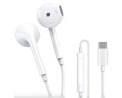 In-Ear Oordopjes met USB C Aansluiting - Oortjes met Draad en Microfoon voor Telefoon / Tablet / Laptop / Smartphone / GSM