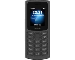 Nokia 105 4G 4,57 cm (1.8") 80,2 g Zwart Basistelefoon