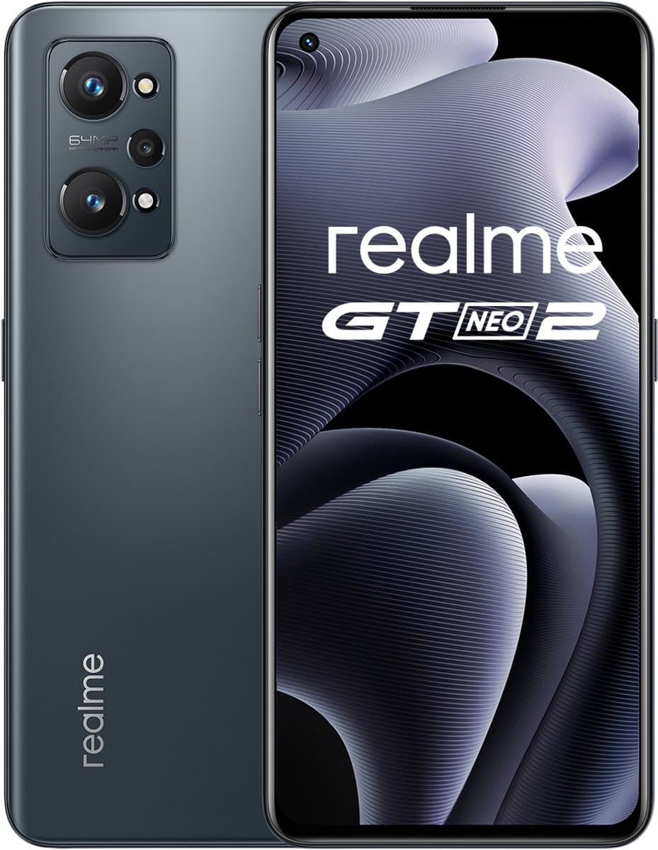 Realme GT Neo2 LTE Dual-SIM smartphone 128 GB 6.62 inch (16.8 cm) Dual-SIM Android 11 Zwart — afbeelding 1