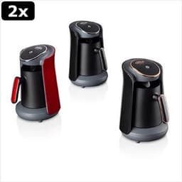 2x Arzum OKKA Minio Silver - Turkse Koffiemachine - Zwart & Chroom | 4 kopjes | OK004-K - Black & Silver | Turkish Coffee Maker — thumbnail 5