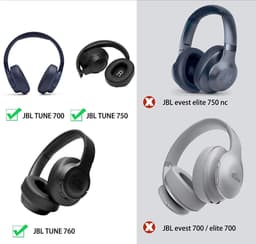 Oorkussens geschikt voor JBL Tune 700BT / 710BT / 720BT / 750BTNC / 760NC / 770NC – Vervangende Ear Pads met Memory Foam – Blauw — thumbnail 4