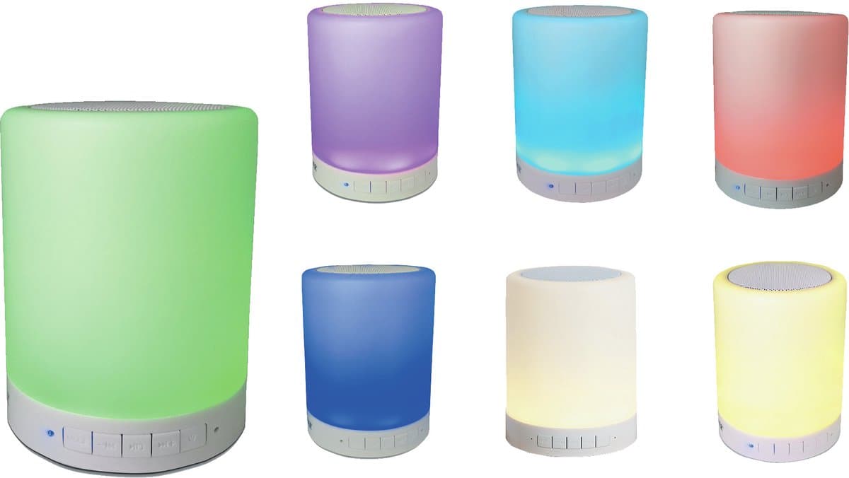 Denver BTL-30 - Bluetooth speaker met verlichting en radio - Wit — afbeelding 1