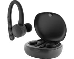 Audrax Sport Draadloze oordopjes – Oortjes Draadloos - Noise Isolation - 75 Uur Afspeeltijd - IPX7 Waterbestendig - Fysieke knoppen - Oplaadcase met display - Hardlopen - Zwart