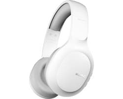 DrPhone SM Draadloze Qualcomm Bluetooth 5.0 + Aux 3.5mm Koptelefoon met Stereo & HI-FI geluid – CVC 8.0 Ruisonderdrukking - 1000maH - Wit