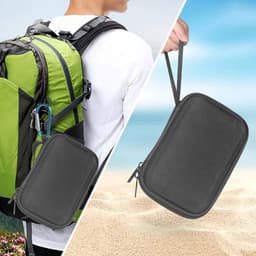 Hard Cover Opberghoes geschikt voor JBL GO 3 - Beschermhoes Travel Case Hoes Opbergtas - Zwart/grijs — thumbnail 5
