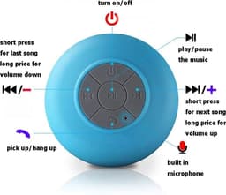 IGOODS Waterdichte Bluetooth Speaker  - met Zuignap - Ingebouwde microfoon - Bluetooth 3.0 - Badkamer & Douche Speaker - Wit — thumbnail 5